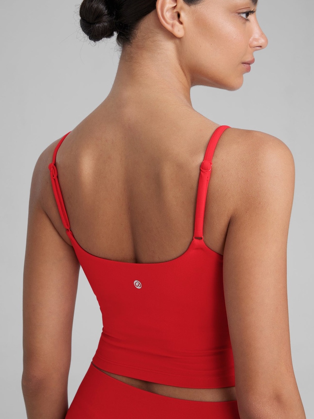 CRZ YOGA Red Cropped Tank Top with Thin Straps - Picture 5 of 6